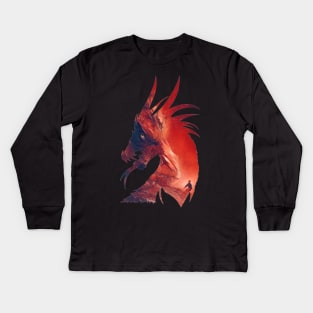 The dragon and the burglar - Fantasy Kids Long Sleeve T-Shirt